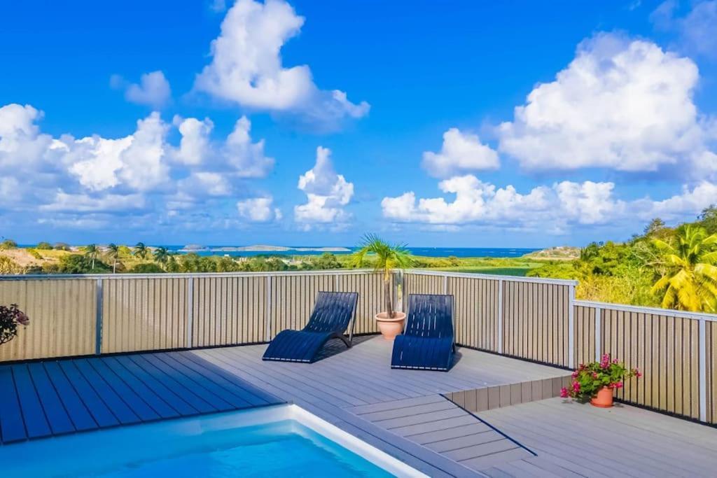 Magnifique Villa Piscine, Vue Mer, 8 Km Plages Le François Buitenkant foto